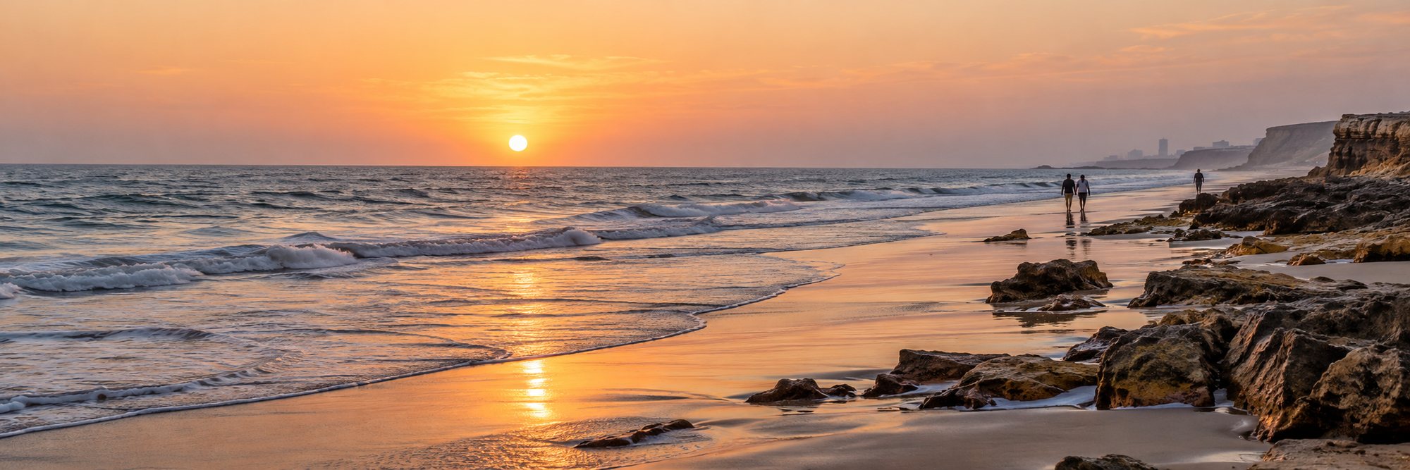 Sunset on Karachi’s coastline